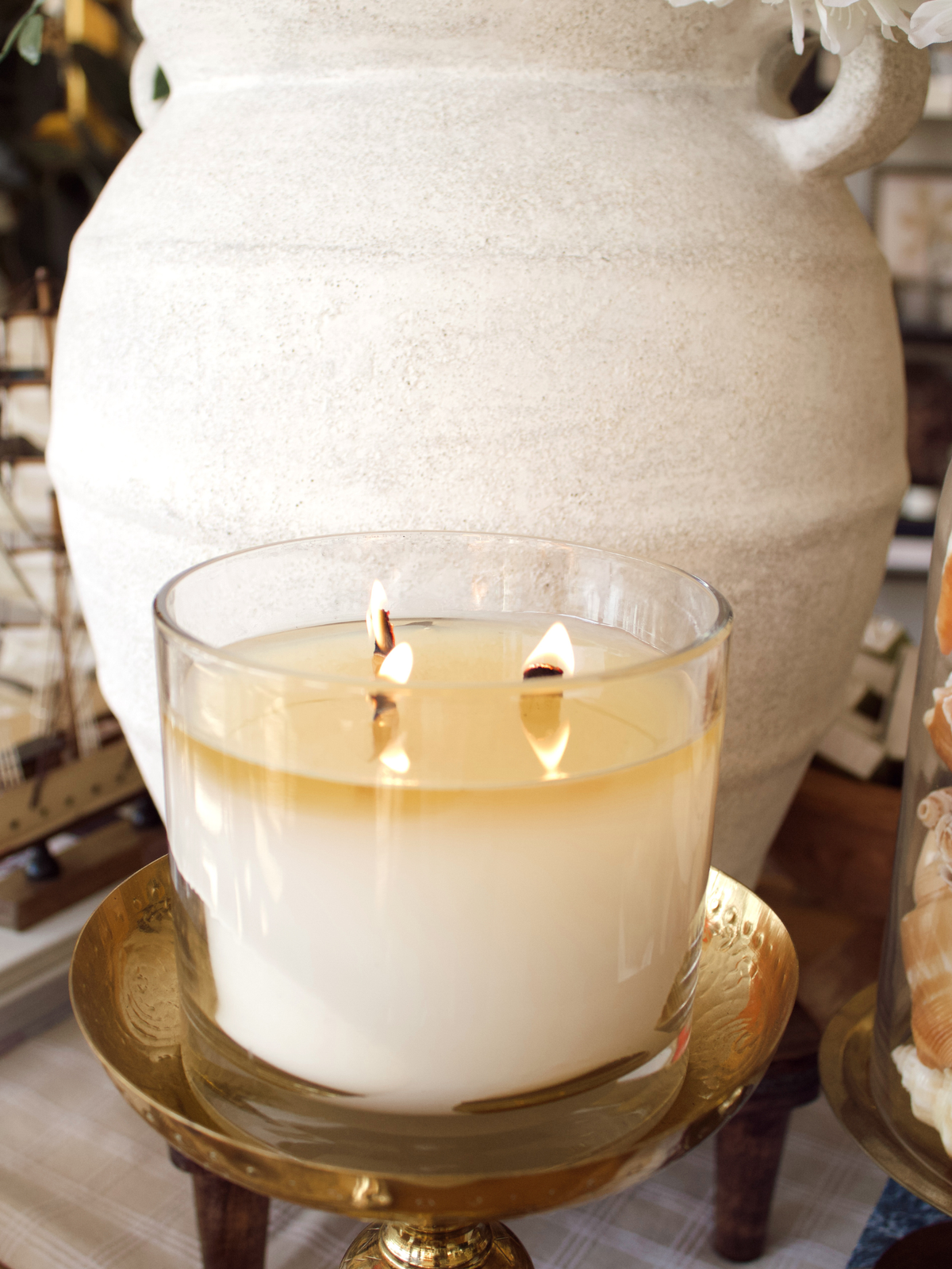 Limited edition The Halo 3-wick candle from the Keepsake Autumn Collection 2026